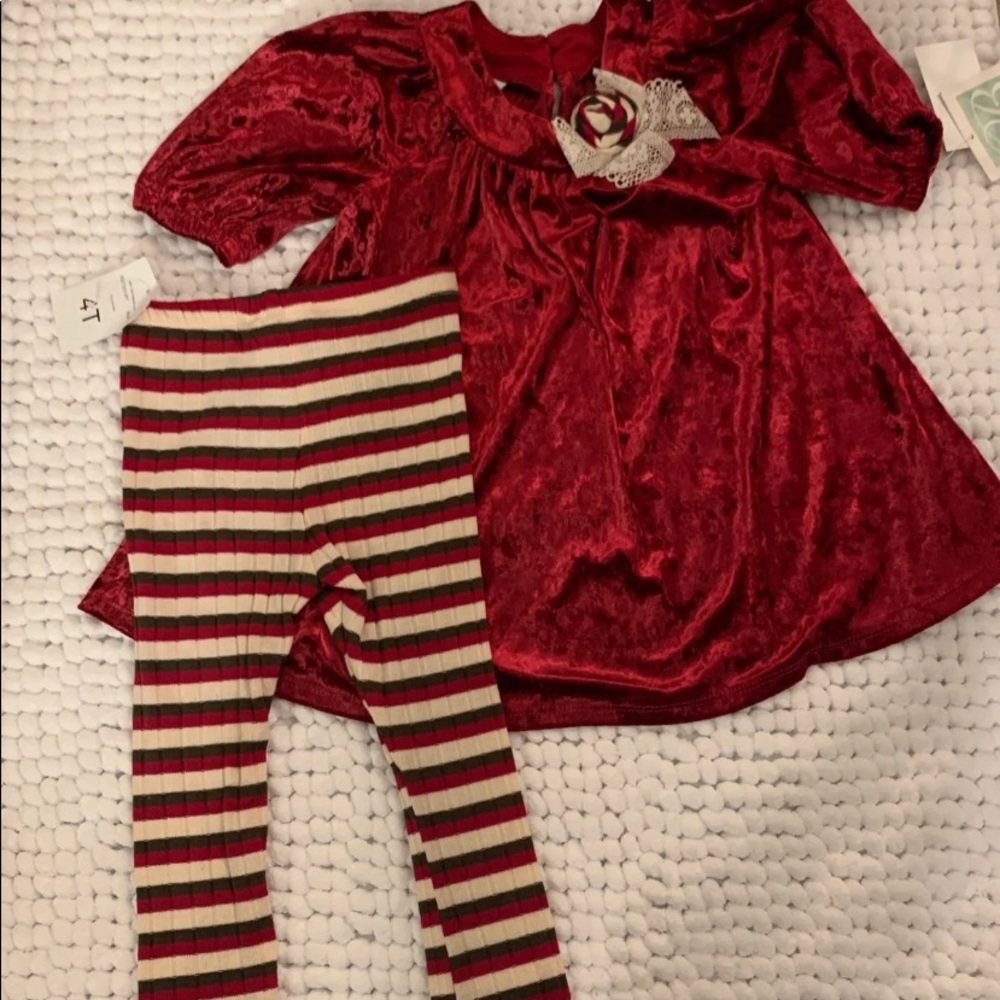 Classy Burgundy Top & Bottom Set (Sz 4T)
